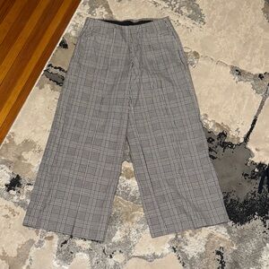 Old Navy Black and White Wide Leg Plaid Pants